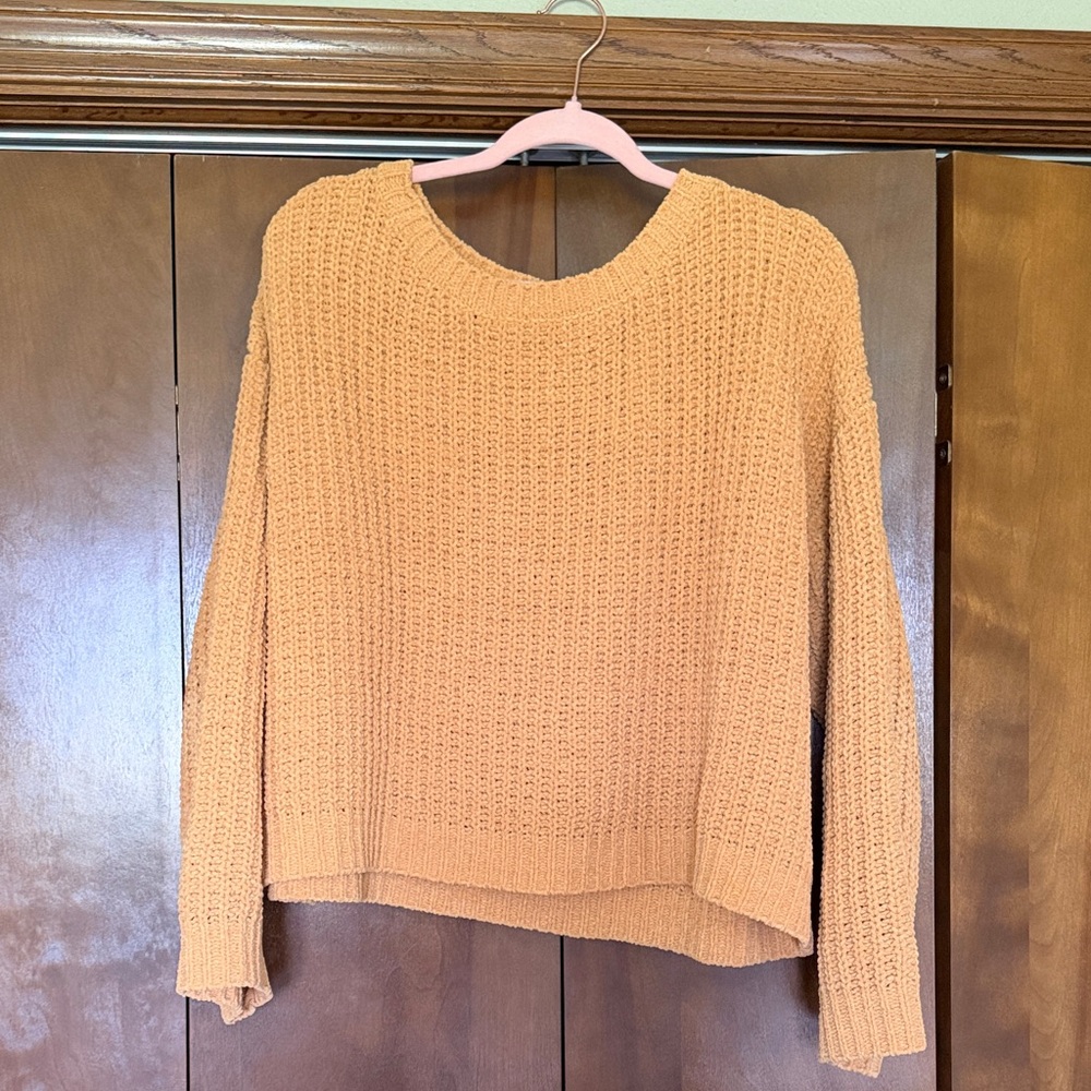 Cozy Knit Sweater in Warm Orange
